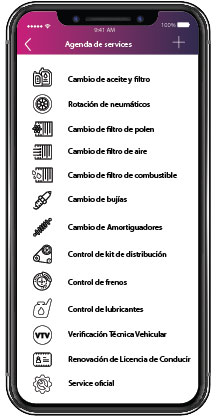 Telefono con el panel de la aplicacion GPS, en este caso es el de Motos